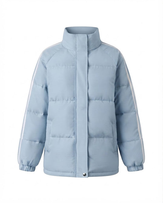Damen nan sportlicher gesteppten Stadt-Puffer mit ergonomischem Stehkragen und reflektierenden Armstreifen
