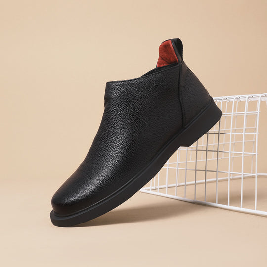 Herren-Chelsea-Stiefel aus Narbenleder