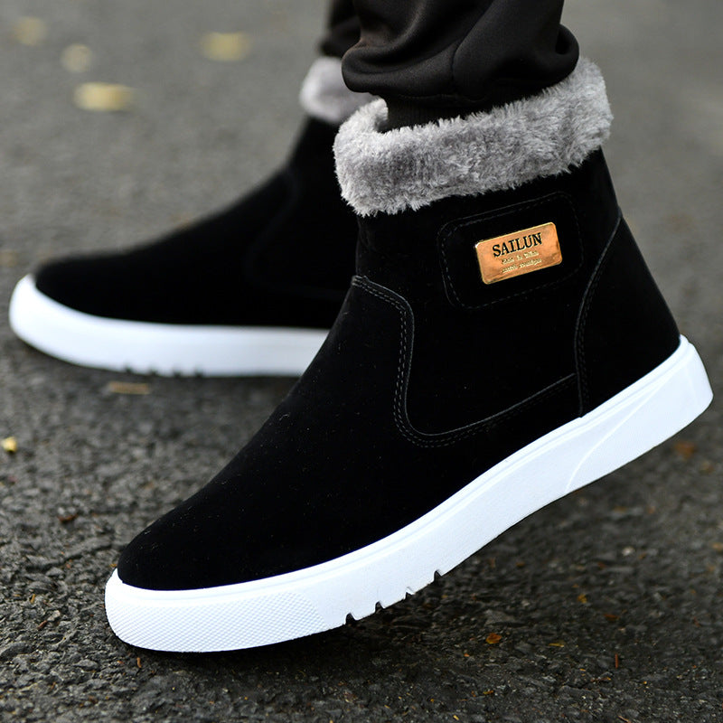 Gefütterte Herren-Winterstiefel mit rutschfester Sohle