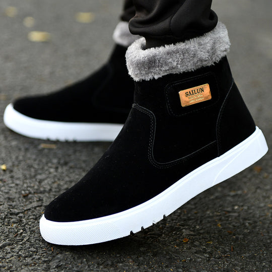 Gefütterte Herren-Winterstiefel mit rutschfester Sohle