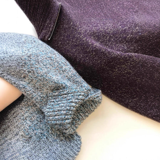 Herren-Strickpullover mit Reißverschluss und Stehkragen
