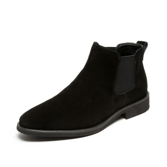 Herren-Chelsea-Boots, Leder, gefüttert, S18-J