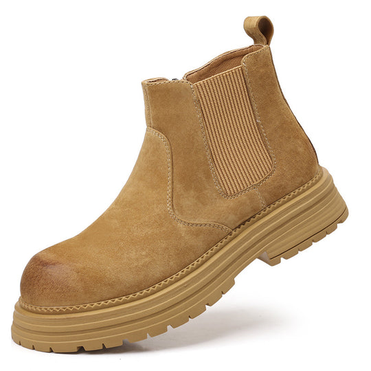 Herren Chelsea-Stiefel aus Leder im Vintage-Stil