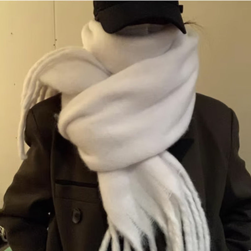 Dicker Mohair-Schal in Unifarben, 200 cm