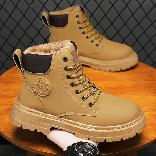 Herren-Arbeitsstiefel, wasserabweisend, mit Plateausohle