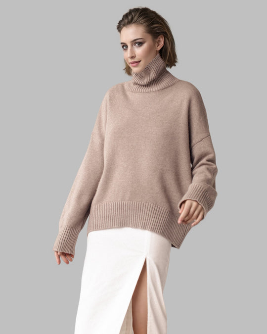 Lockerer Rollkragenpullover in klassischem Design