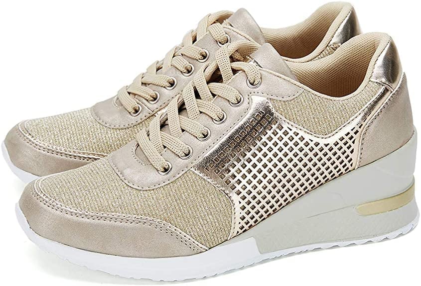 Orthopädische Sneakers mit hohen Absatz und Keilabsatz - Arvani