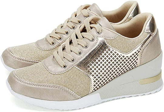 Orthopädische Sneakers mit hohen Absatz und Keilabsatz - Arvani