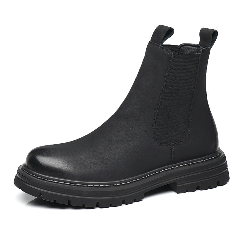 Herren Chelsea-Stiefel, gefüttert, rutschfest, Kunstleder