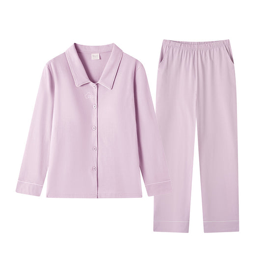 Paar-Pyjama-Set, Baumwollstrick, mit Brustpolster