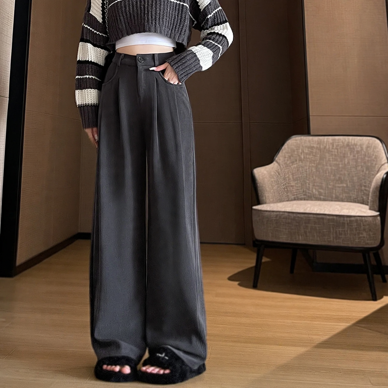 Damen-Cordhose, weit geschnitten, gefüttert