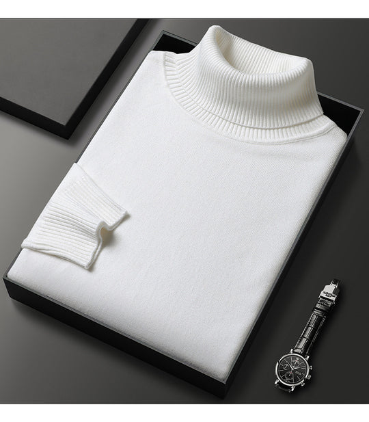 Herren-Wollpullover mit Rollkragen, weich und warm