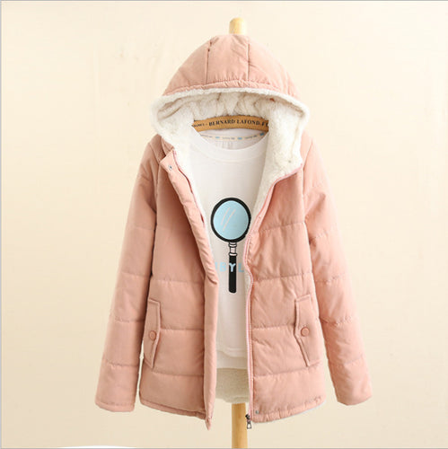Gefütterte Damen-Kapuzenjacke im College-Stil
