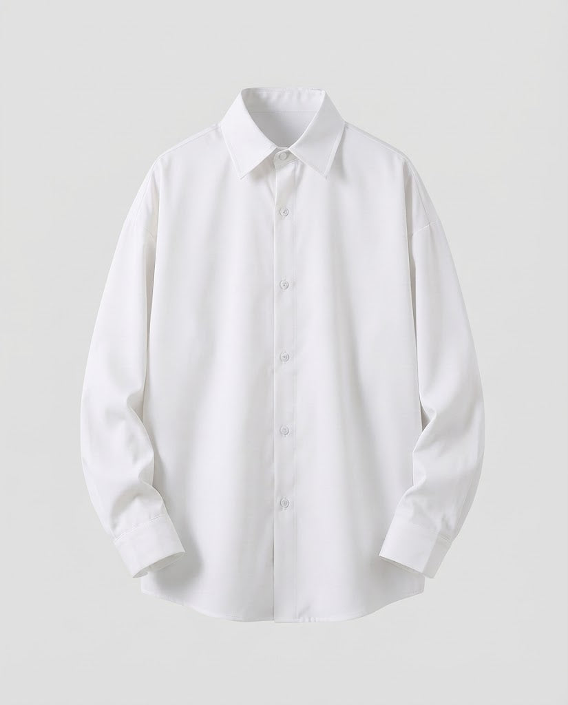Herren Oversized Hemd mit weitem Kragen und Clean-Minimal-Optik Nord Taschen