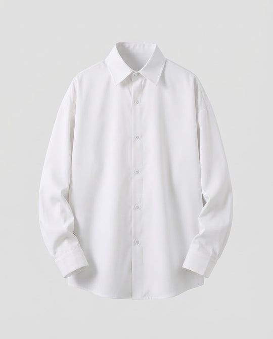 Herren Oversized Hemd mit weitem Kragen und Clean-Minimal-Optik Nord Taschen