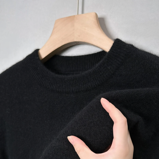 Herren-Wollpullover mit Rollkragen, schlicht und warm