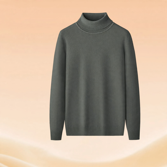 Warmer Herren-Rollkragenpullover, gefüttert