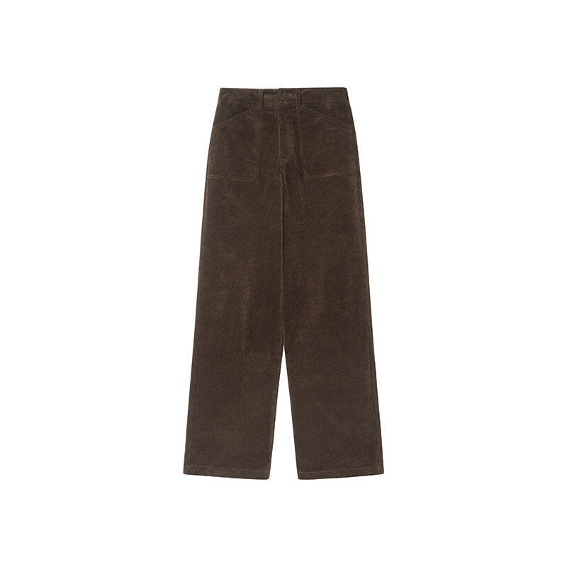 Elastische Damen-Cordhose, gerade geschnitten