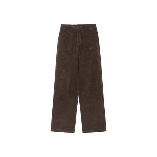 Elastische Damen-Cordhose, gerade geschnitten