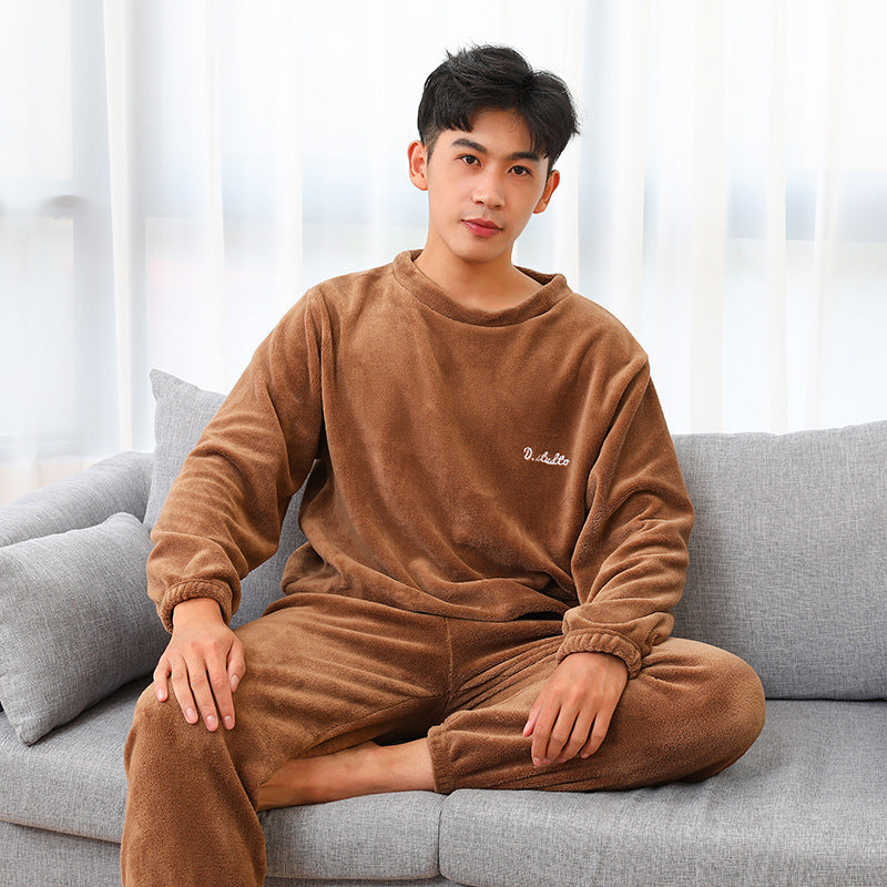 Paar-Pyjama-Set aus dickem Korallenfleece