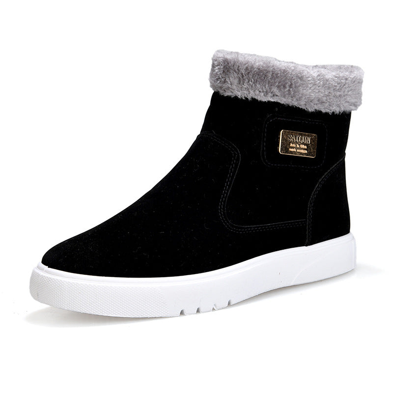 Gefütterte Herren-Winterstiefel mit rutschfester Sohle