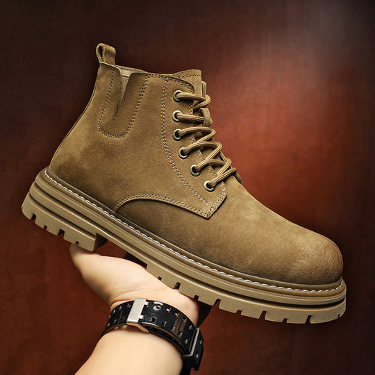 Modische Herren-Lederstiefel im Retro-Stil