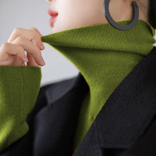 Körpernaher Rollkragen-Pullover, verschiedene Farben