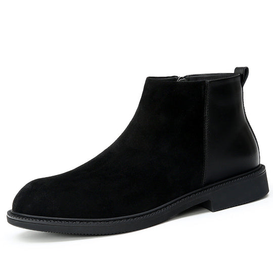 Gefütterte Herren-Lederstiefel, Schnürstiefeletten