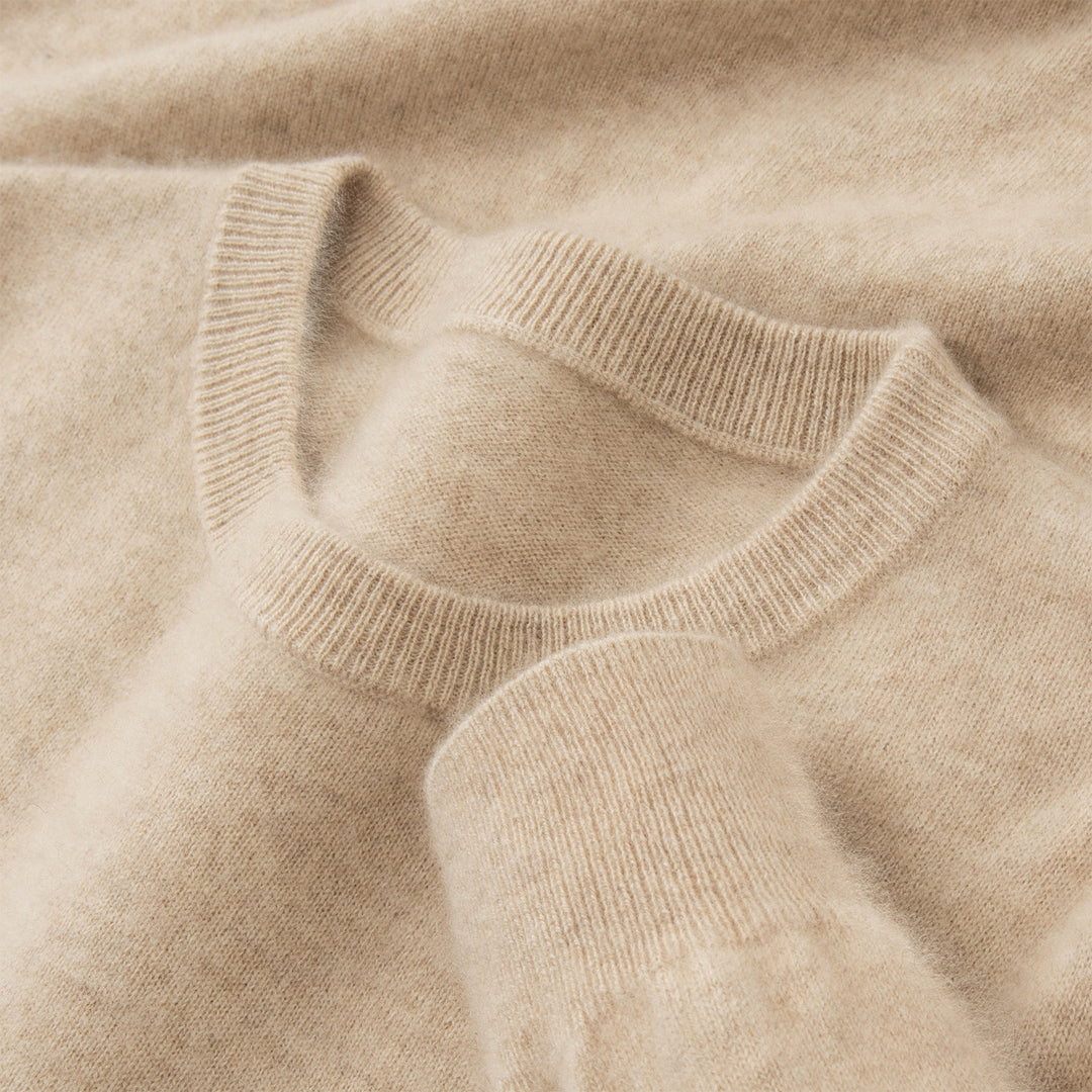 Herren-Kaschmirpullover, Rundhalsausschnitt, Business-Casual
