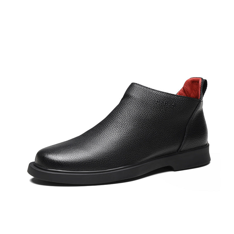 Herren-Chelsea-Stiefel aus Narbenleder