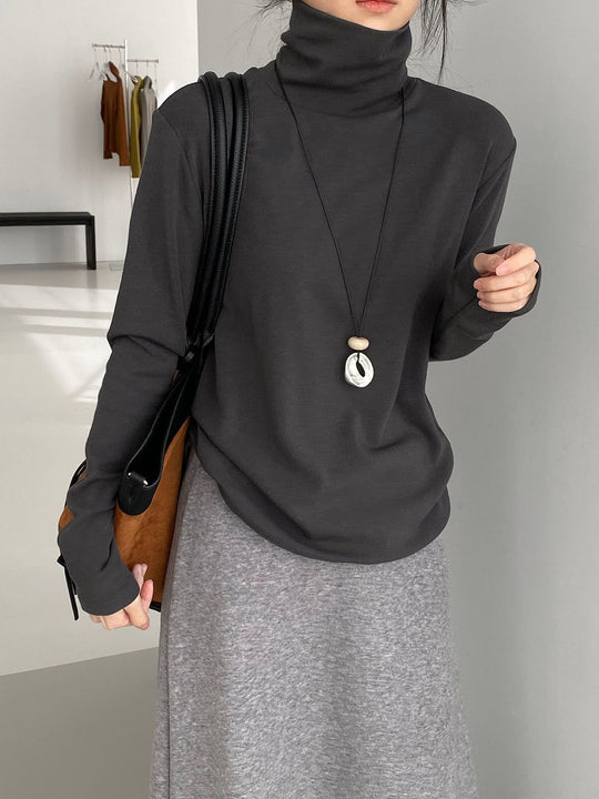 Damen-Strickpullover mit Stehkragen, weich