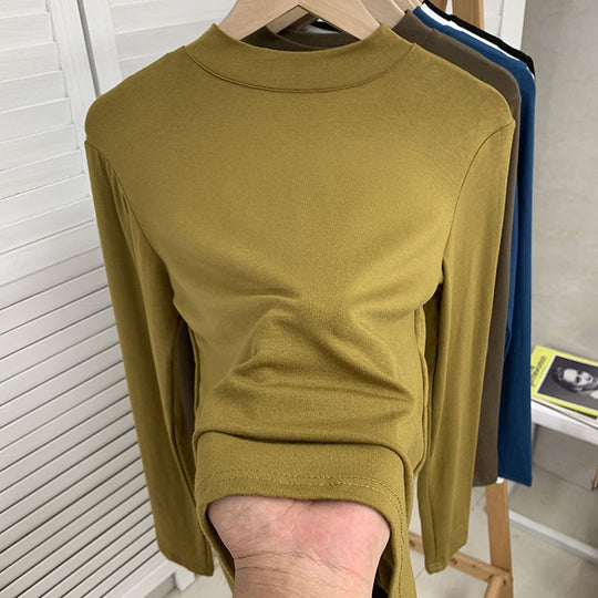 Damen-Strickshirt mit Stehkragen