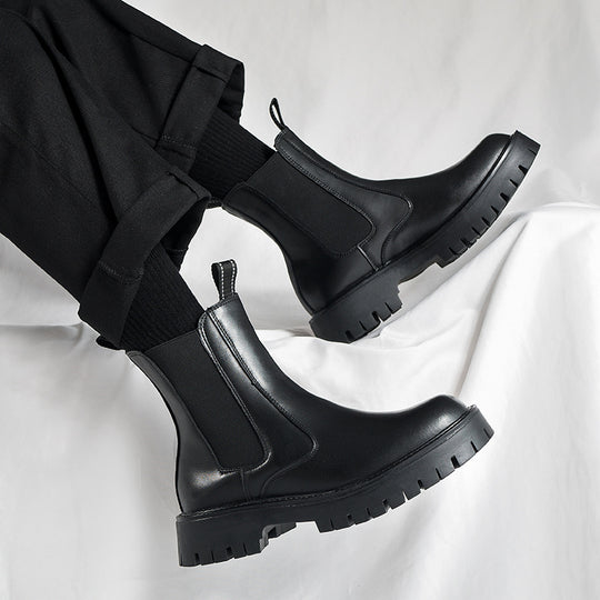 Herren-Chelsea-Boots aus Leder, wasserabweisend