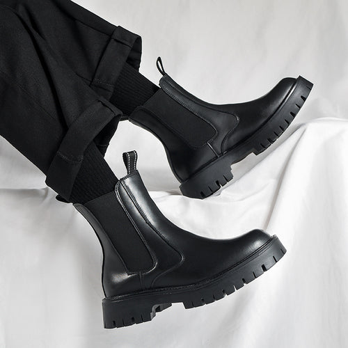 Herren-Chelsea-Boots aus Leder, wasserabweisend