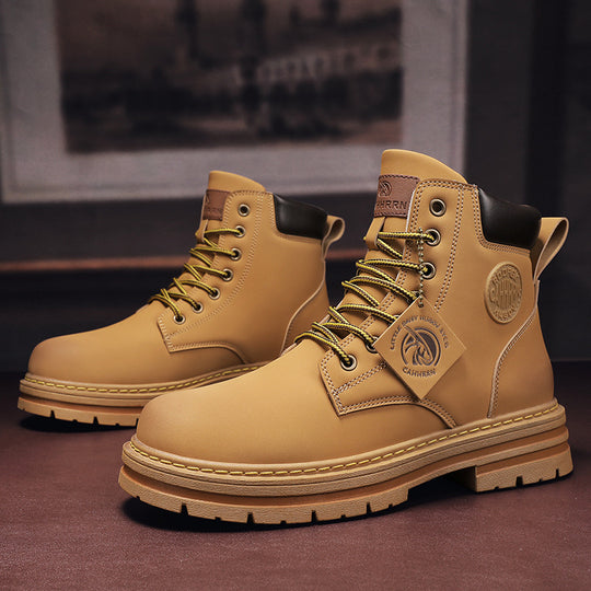 Herren-Stiefel, PU-Obermaterial, rutschfeste Gummisohle