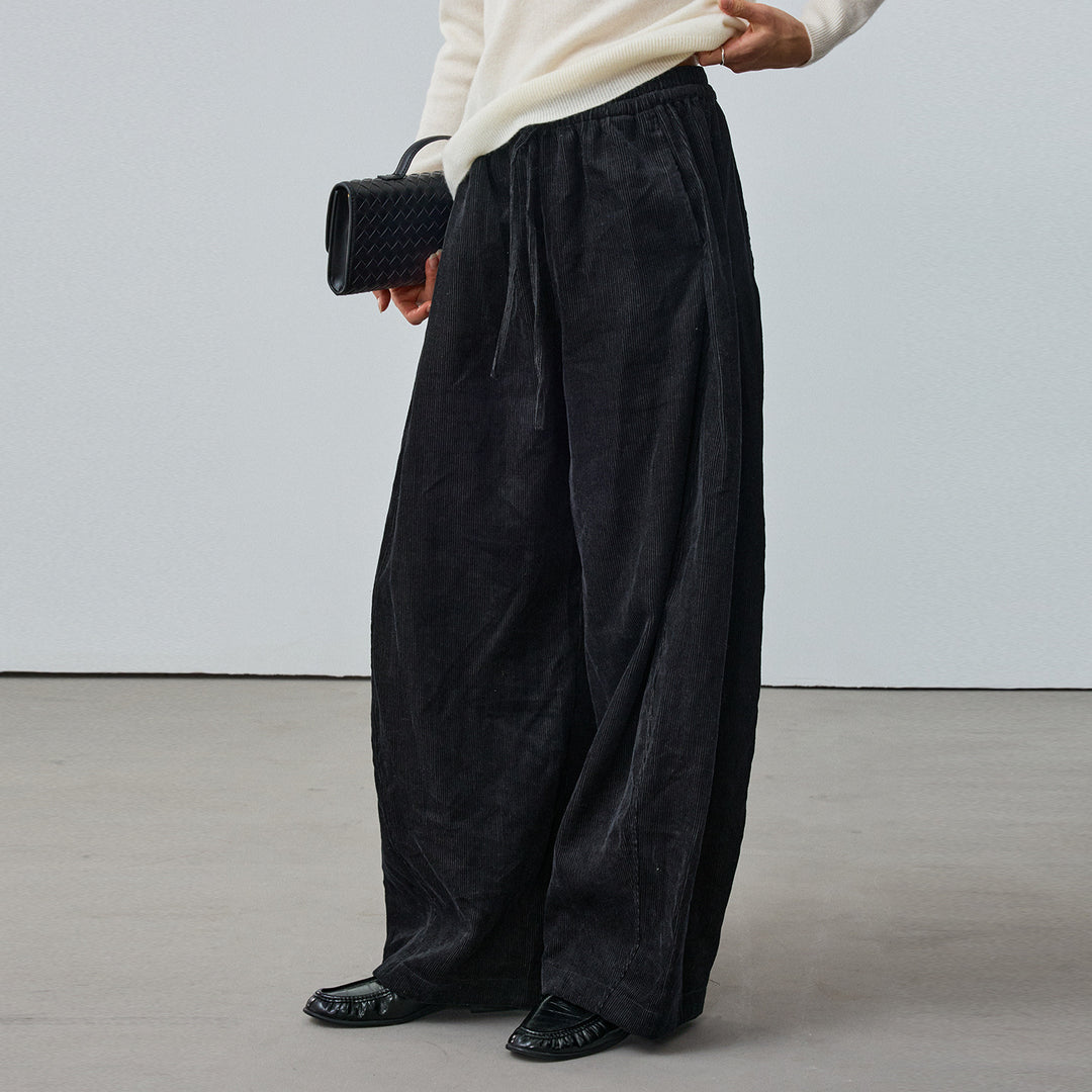 Warme Cordhose aus Ramie-Baumwoll-Mix