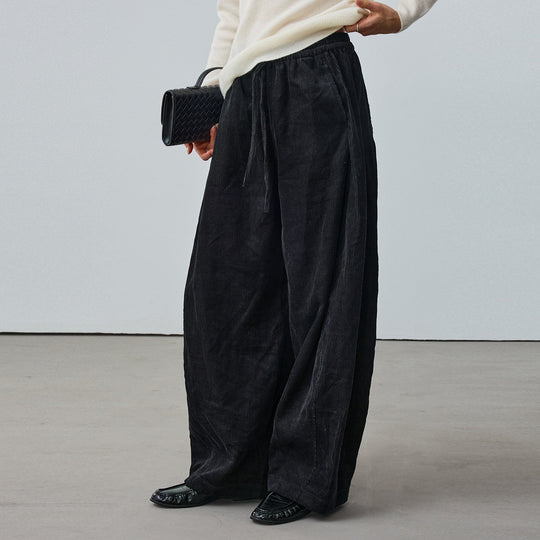 Warme Cordhose aus Ramie-Baumwoll-Mix