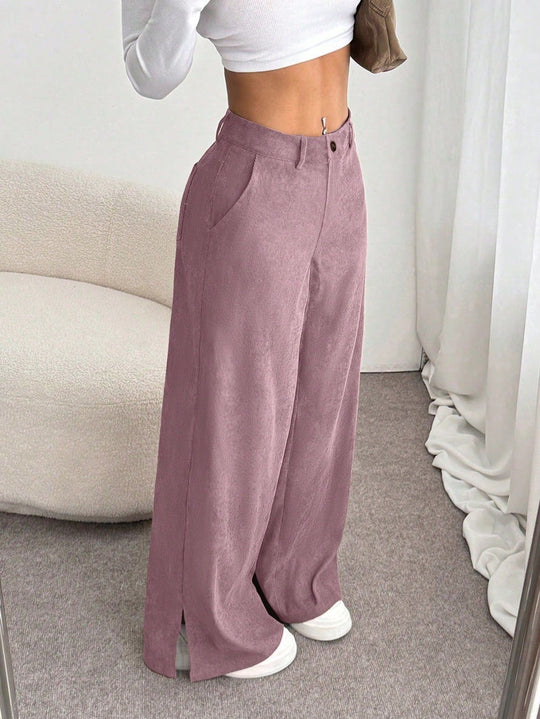 Retro Cord-Hose mit geradem Bein