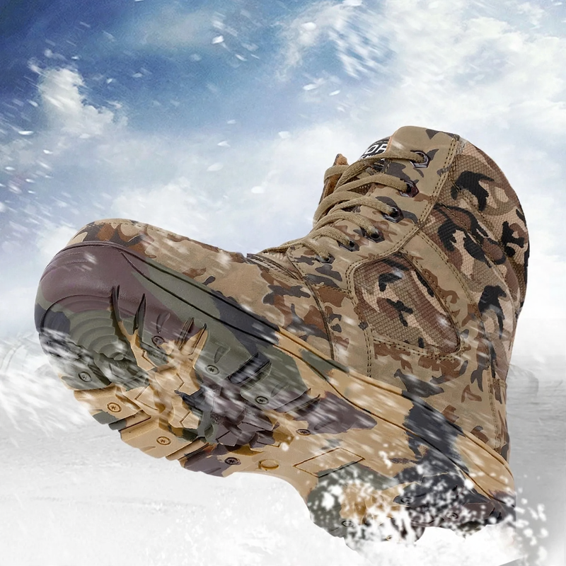 Gefütterte Herren-Winterstiefel aus Lammfell