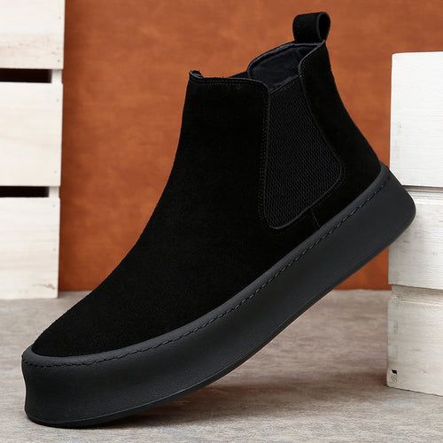 Herren-Chelsea-Stiefel aus Echtleder, gefüttert