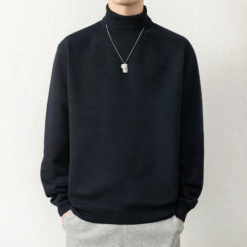 Herren-Rollkragenpullover, gefüttert, Winter