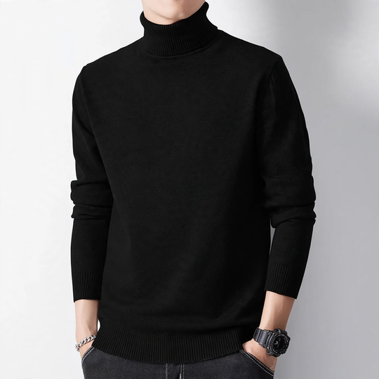 Herren-Rollkragenpullover, warm gefüttert, Winter
