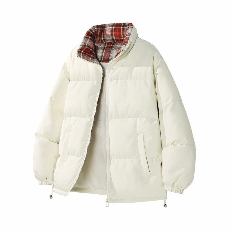 Herren-Stehkragen-Pufferjacke, gefüttert, Winter