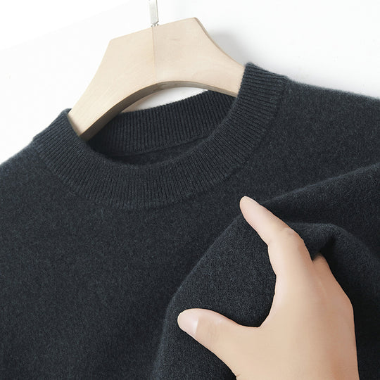 Herren-Kaschmirpullover, einfarbig, wärmend