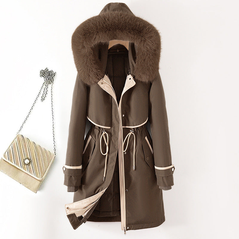 Damen-Parka, mittellang, mit abnehmbarem Innenfutter