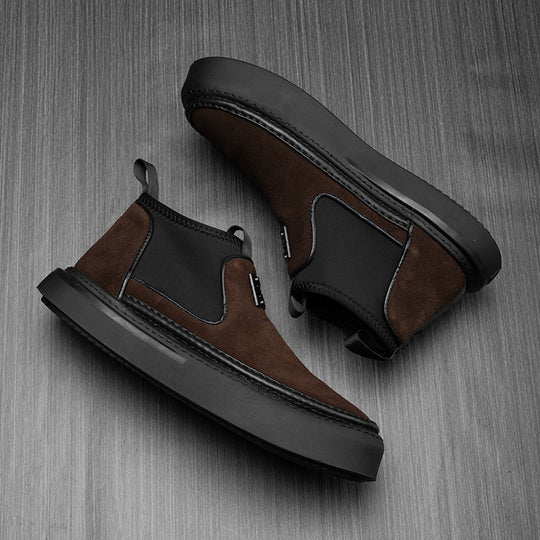 Herren-Stiefeletten, Wildleder-Optik, gefüttert oder ungefüttert