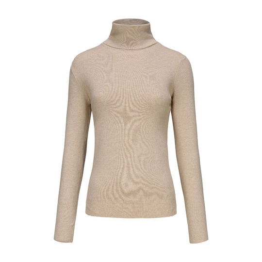 Damen-Rollkragenpullover, Strick, einfarbig