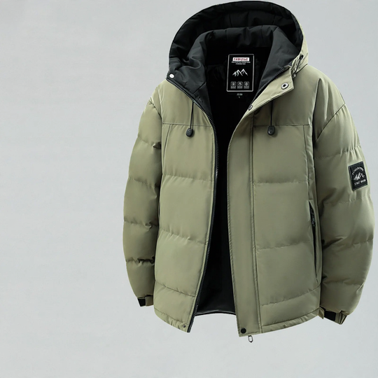 Unisex Steppjacke, Stehkragen, gefüttert, winddicht