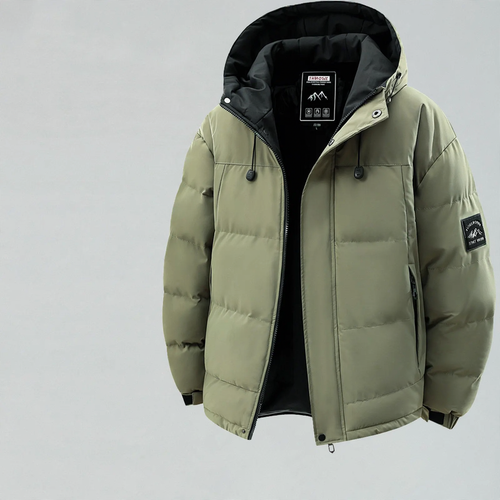 Unisex Steppjacke, Stehkragen, gefüttert, winddicht