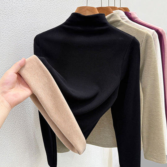 Damen-Rollkragenpullover aus Wollmischgewebe